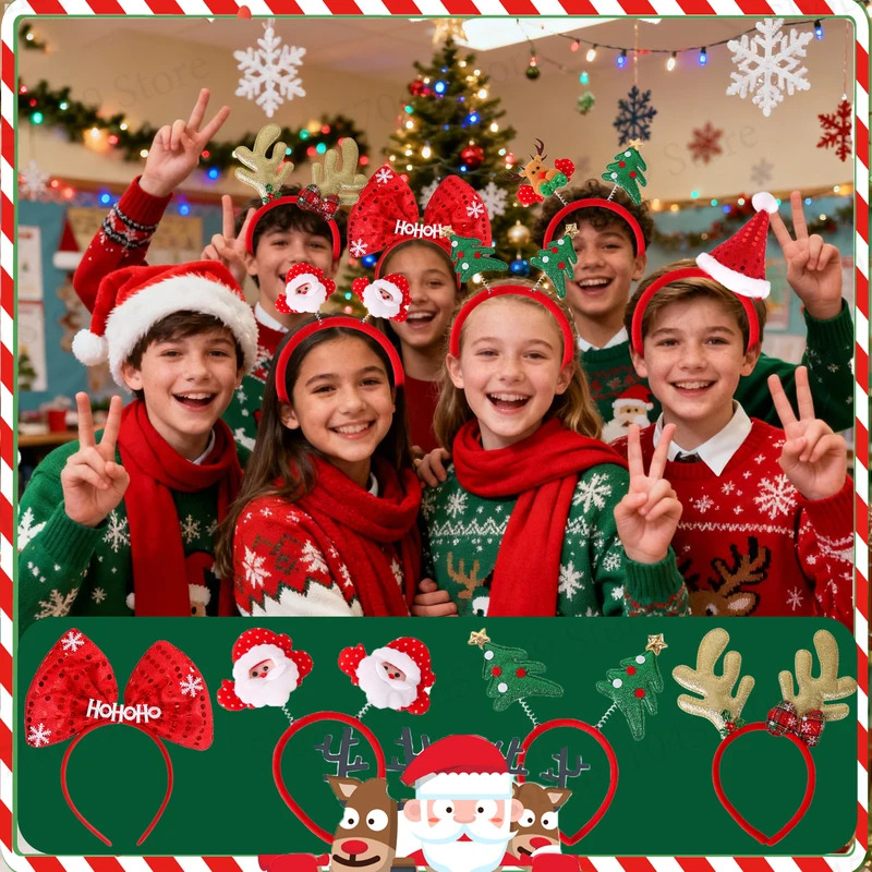 12-120Pcs Christmas Headband C - Reindeer Antlers Headband のレビューと価格