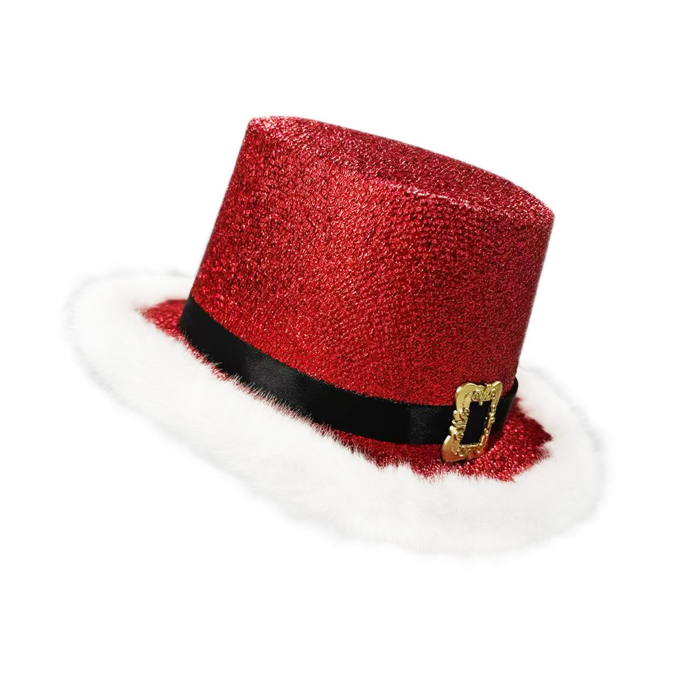 Santa Claus Cap  Shiny Glitter - Santa Hat Plush のレビューと価格