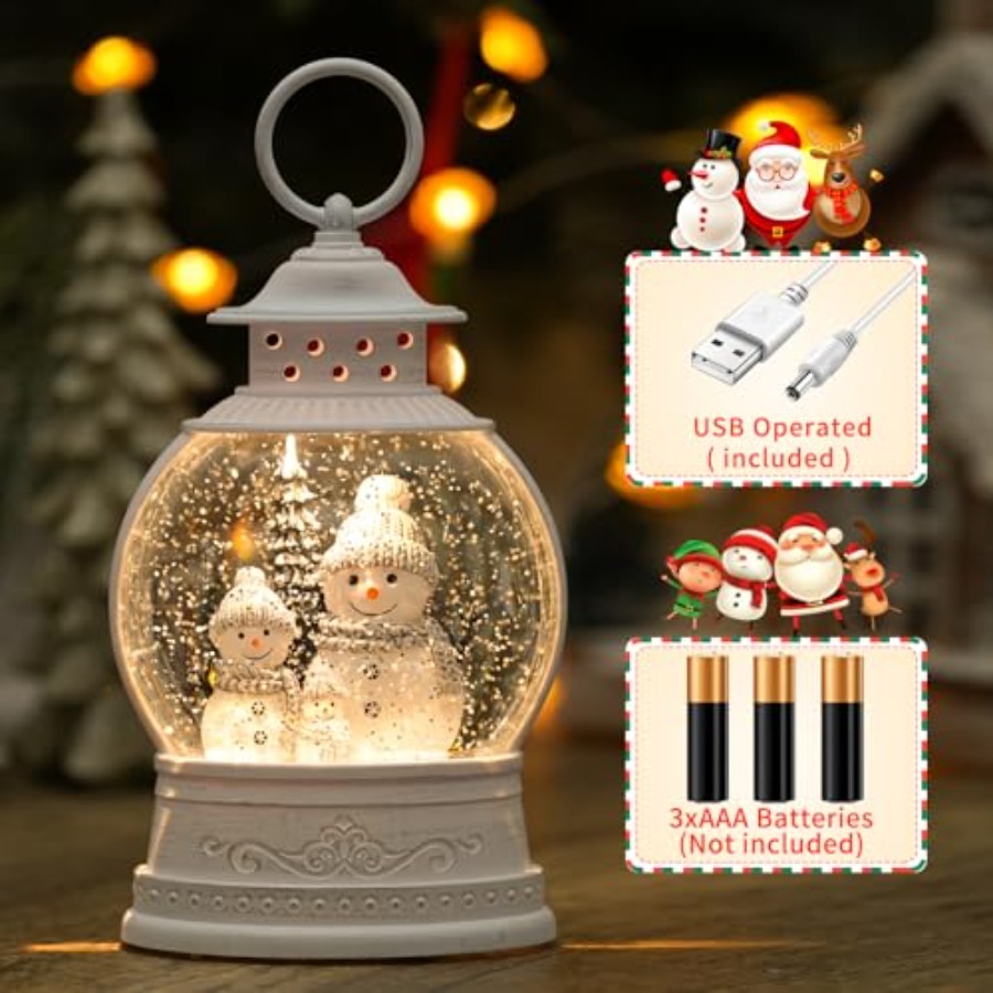 Christmas Snow Globe Lantern M - Snow Globe Musical のレビューと価格