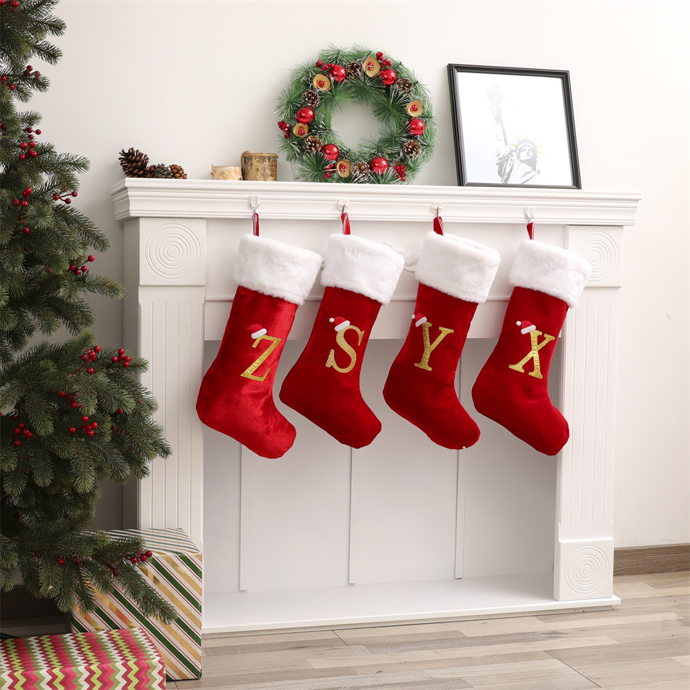 New Creative Alphabet Christma - Christmas Stocking Hanging のレビューと価格