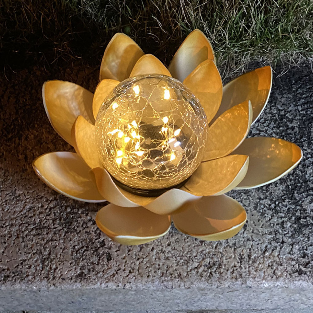 Lotus Shaped Garden Solar Ligh - Christmas Lights Outdoor のレビューと価格