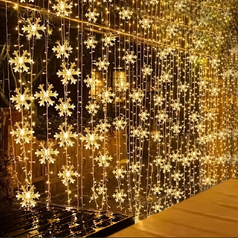 3m LED Snowflake Curtain Light - Led Fairy String Lights のレビューと価格