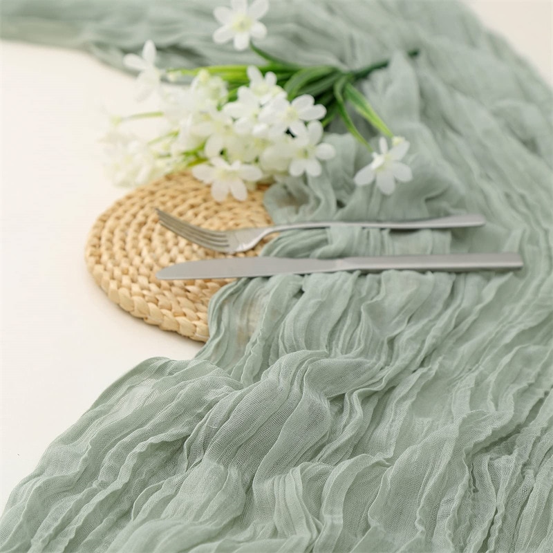 Semi-Sheer Gauze Wedding Party - Christmas Table Runner のレビューと価格