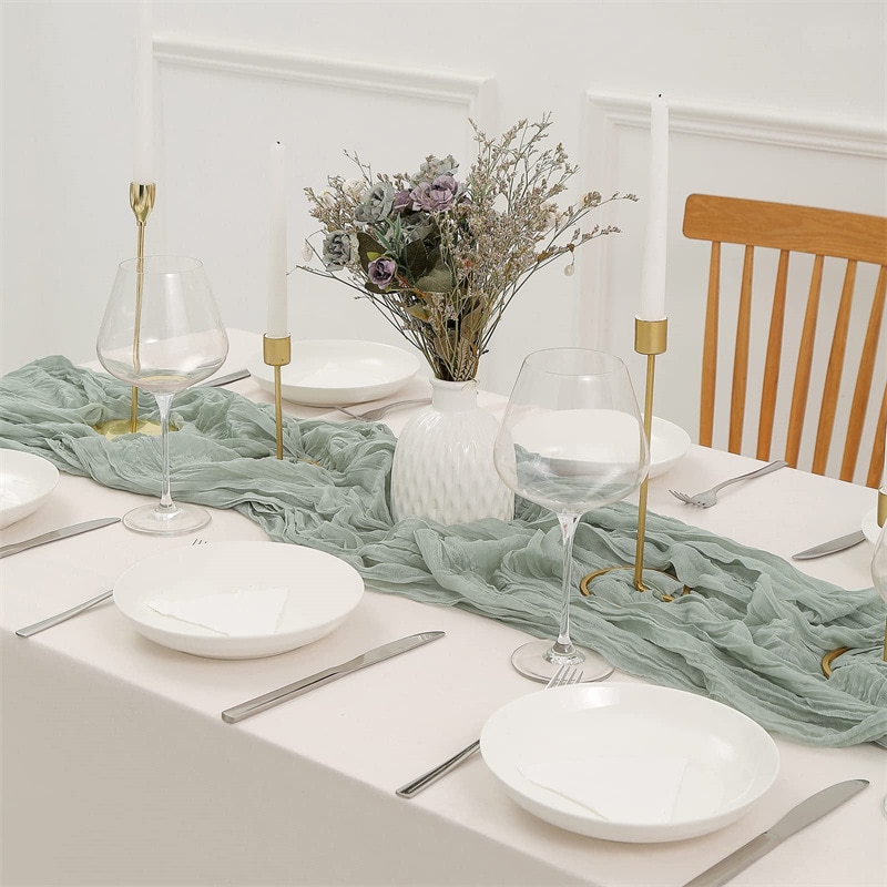 Semi-Sheer Gauze Wedding Party - Christmas Table Runner のレビューと価格