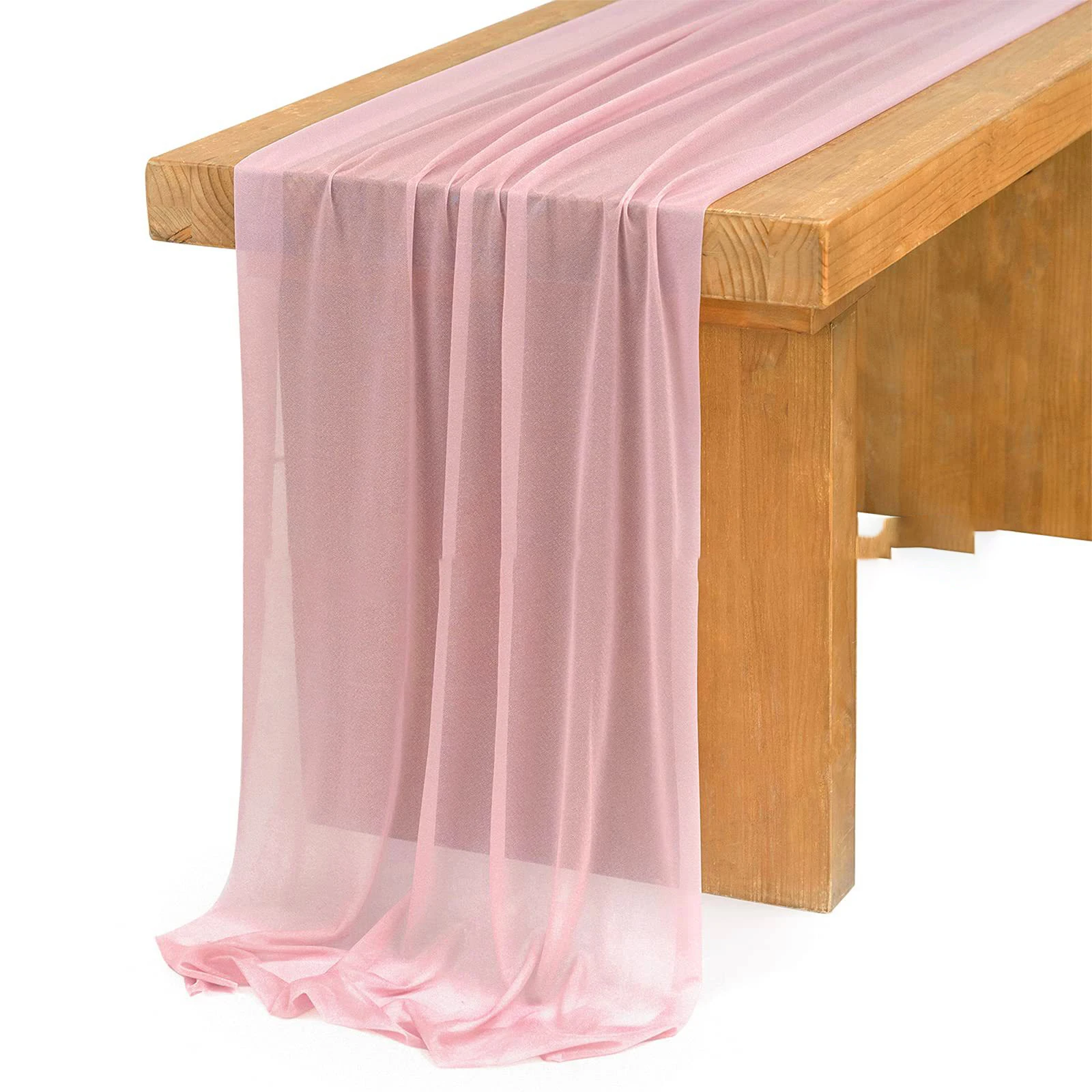 Chiffon White Table Runner Tab - Christmas Table Runner のレビューと価格