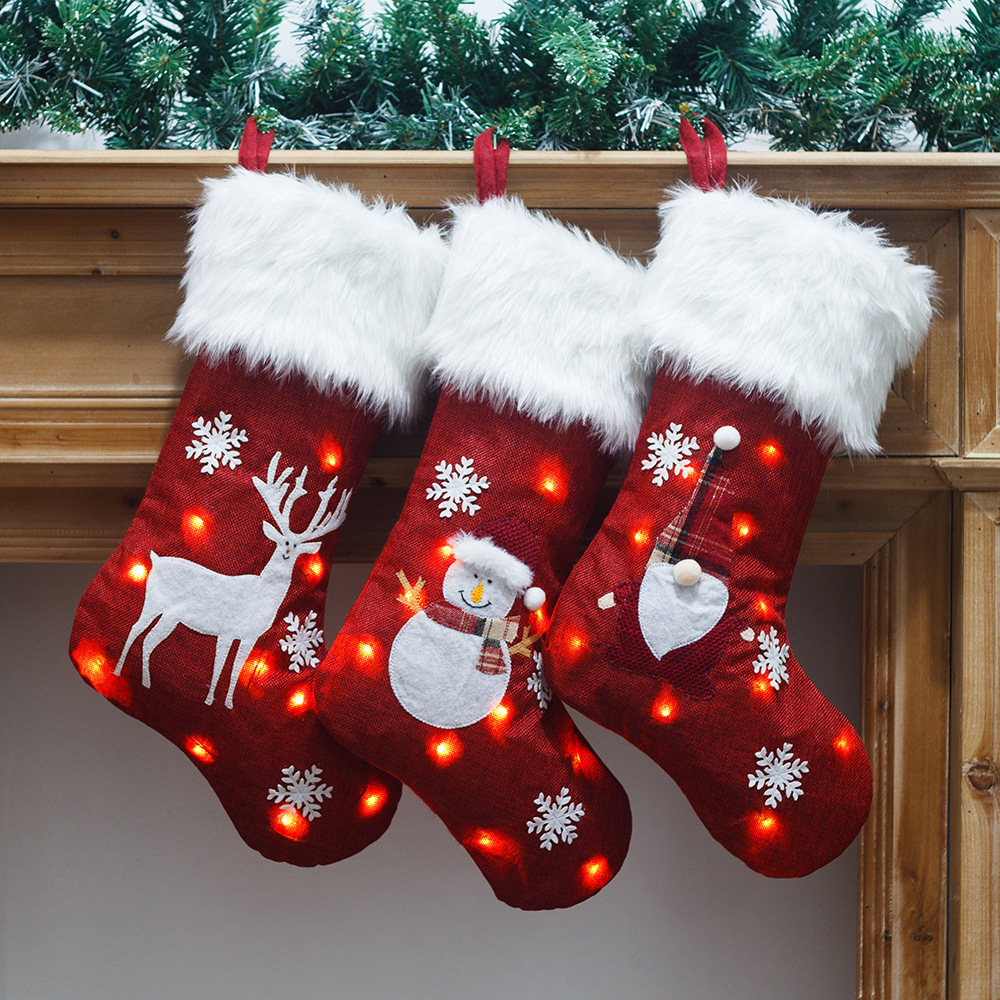 Christmas Socks With Led Light - Christmas Stocking Hanging のレビューと価格