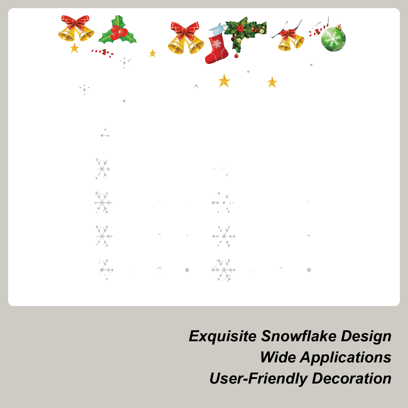 Snowflake Window Clings Static - Snowflake Window Decal のレビューと価格