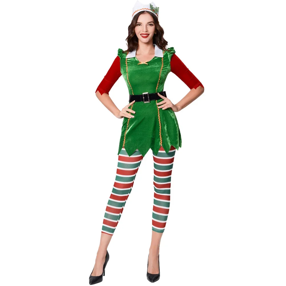 Lady Santa Claus' Elf Costume  - Elf Costume Christmas のレビューと価格