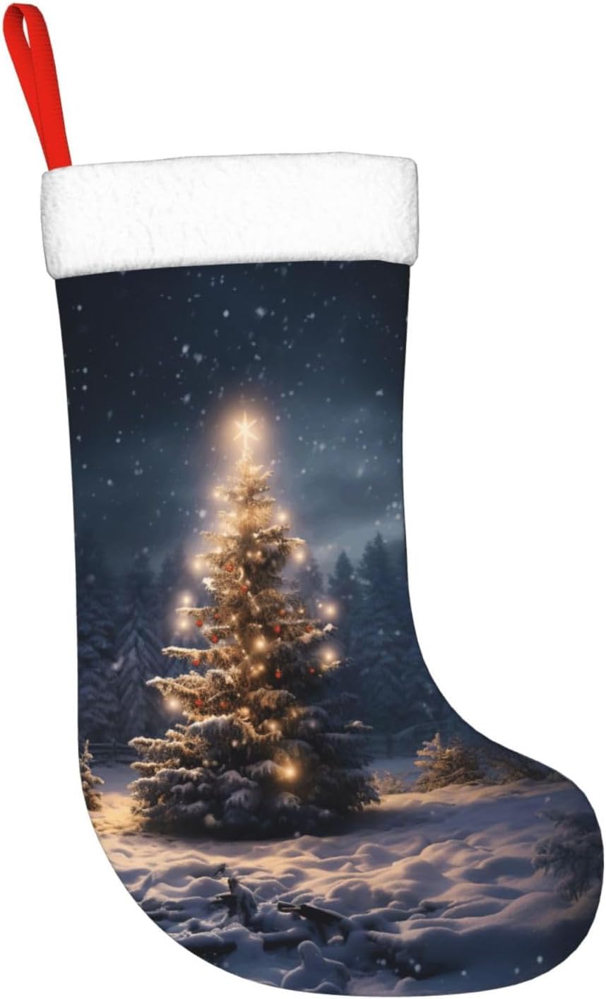 Christmas Tree Snow gift Stock - Christmas Stocking Hanging のレビューと価格