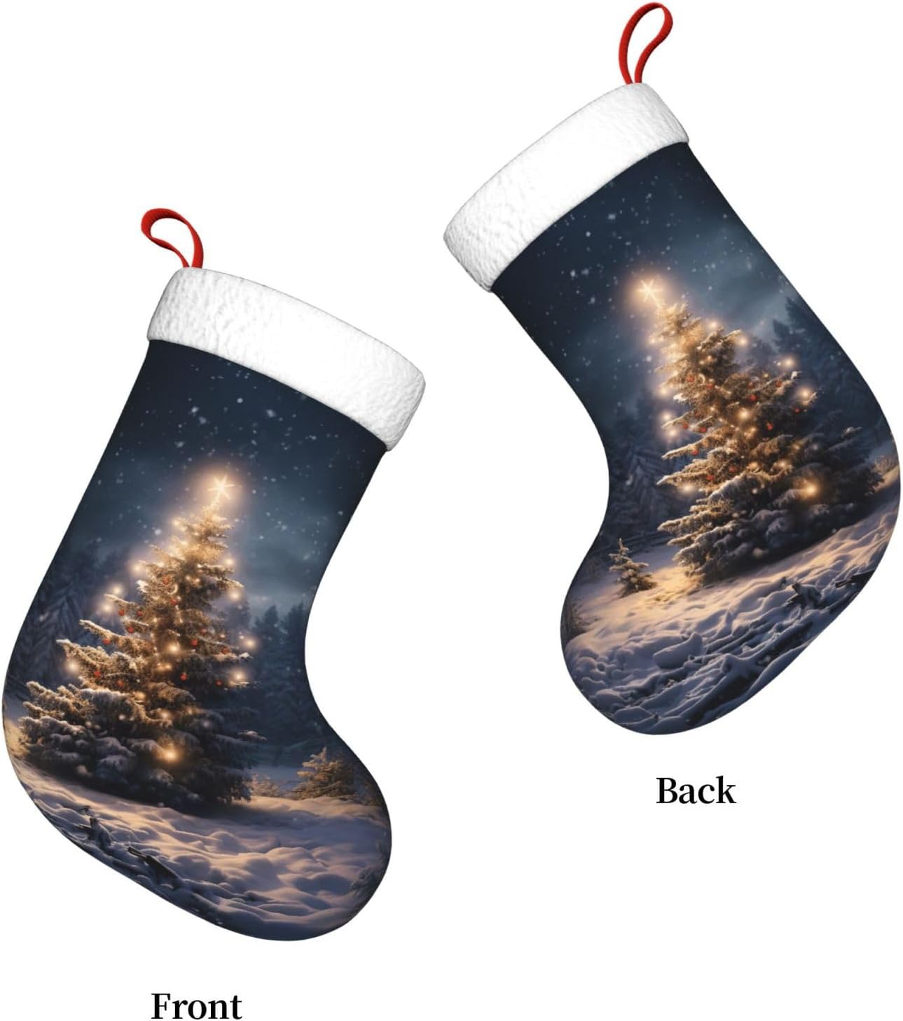 Christmas Tree Snow gift Stock - Christmas Stocking Hanging のレビューと価格