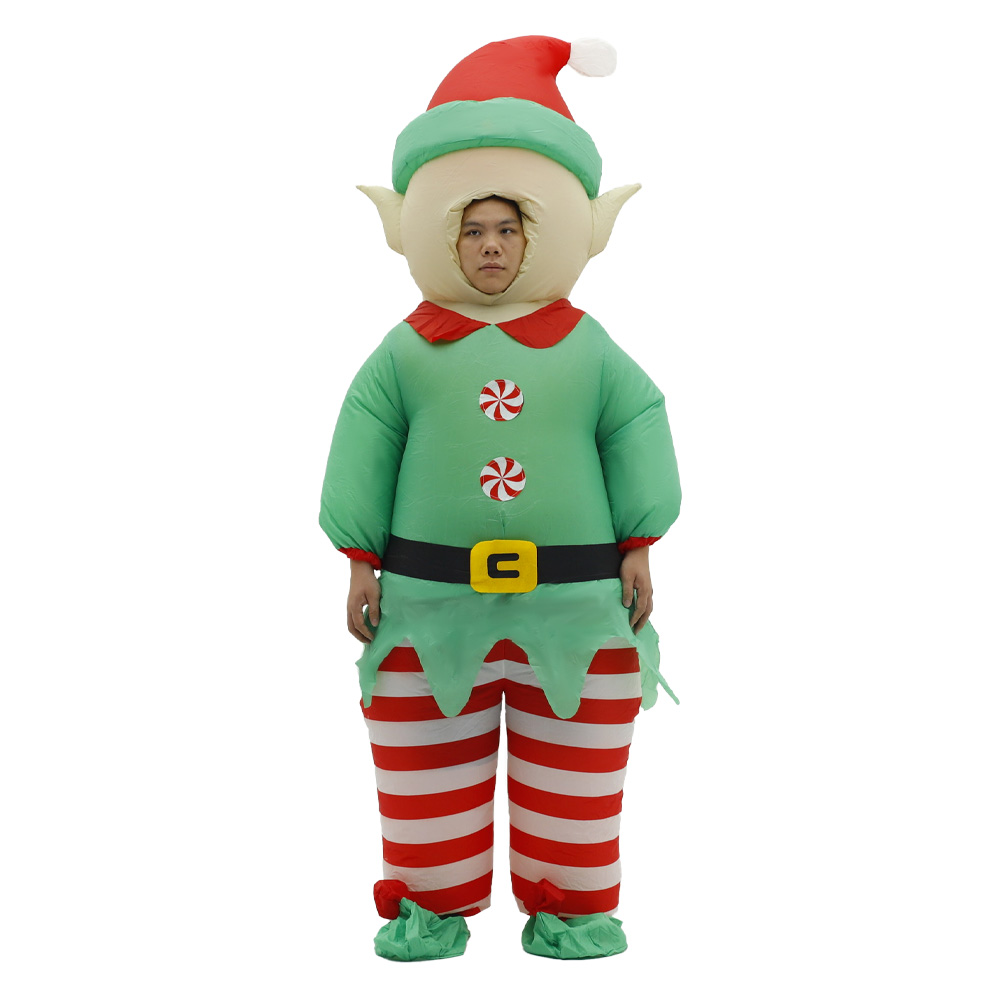 Christmas Elf Inflatable Costu - Elf Costume Christmas のレビューと価格