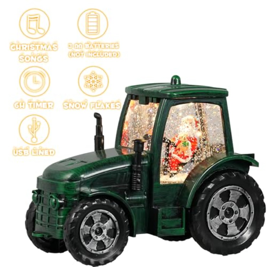 Christmas Snow Globe Tractor S - Snow Globe Musical のレビューと価格