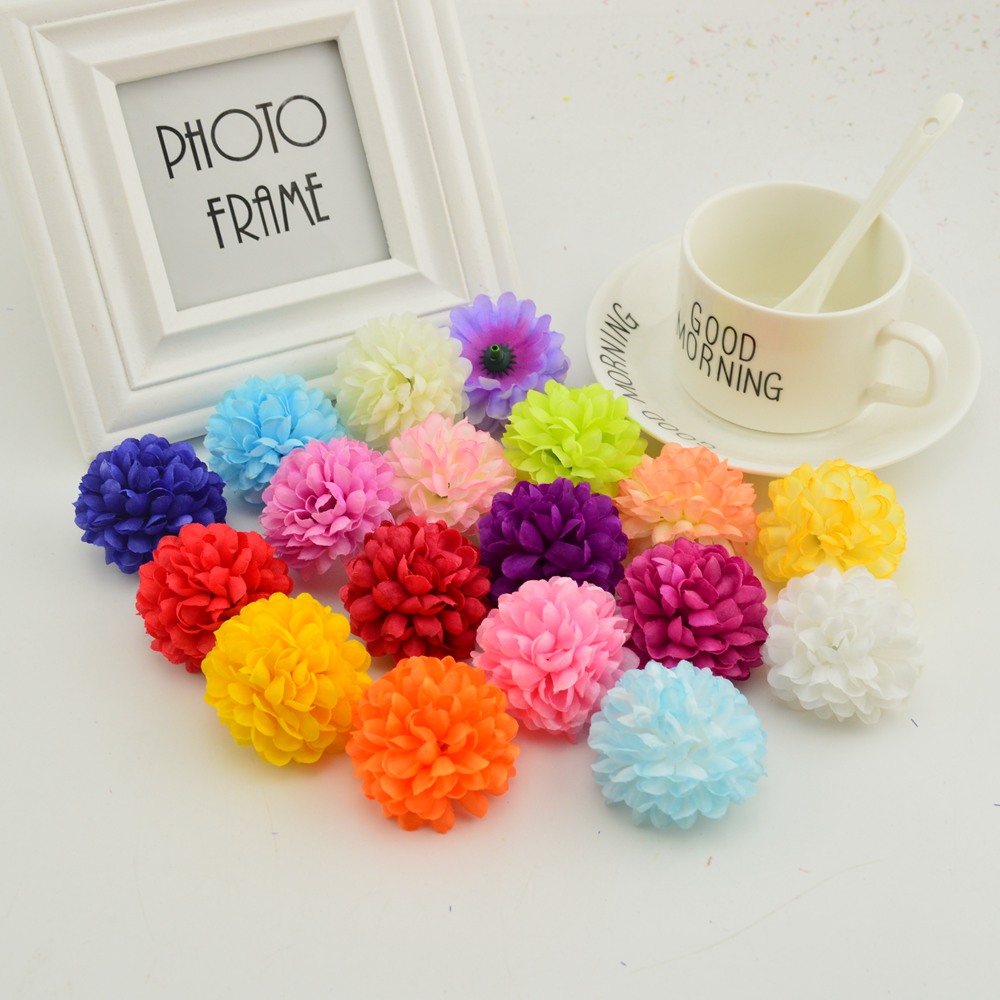200PCS 5CM Silk Chrysanthemum  - Christmas Wreath Fake のレビューと価格