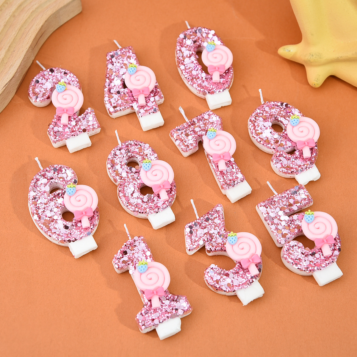1pc Large 0-9 Numbers Pink Lol - Holiday Candle Set のレビューと価格