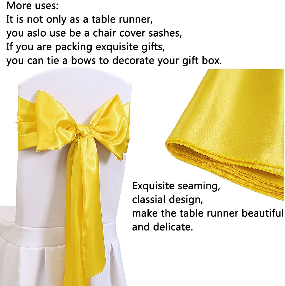 12x108 Inch Satin Wedding Tabl - Christmas Table Runner のレビューと価格
