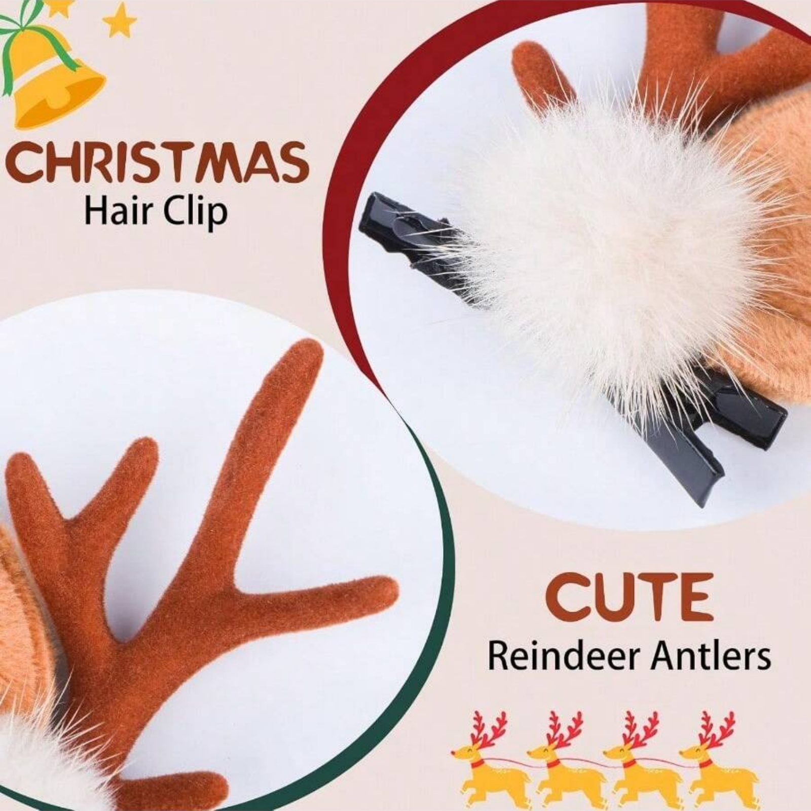 2pcs Christmas Reindeer Antler - Reindeer Antlers Headband のレビューと価格