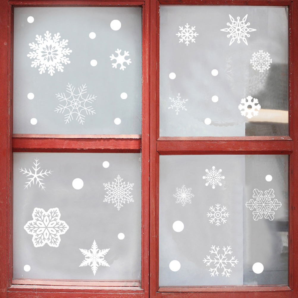 37PCS Gift Xmas Festival Suppl - Snowflake Window Decal のレビューと価格