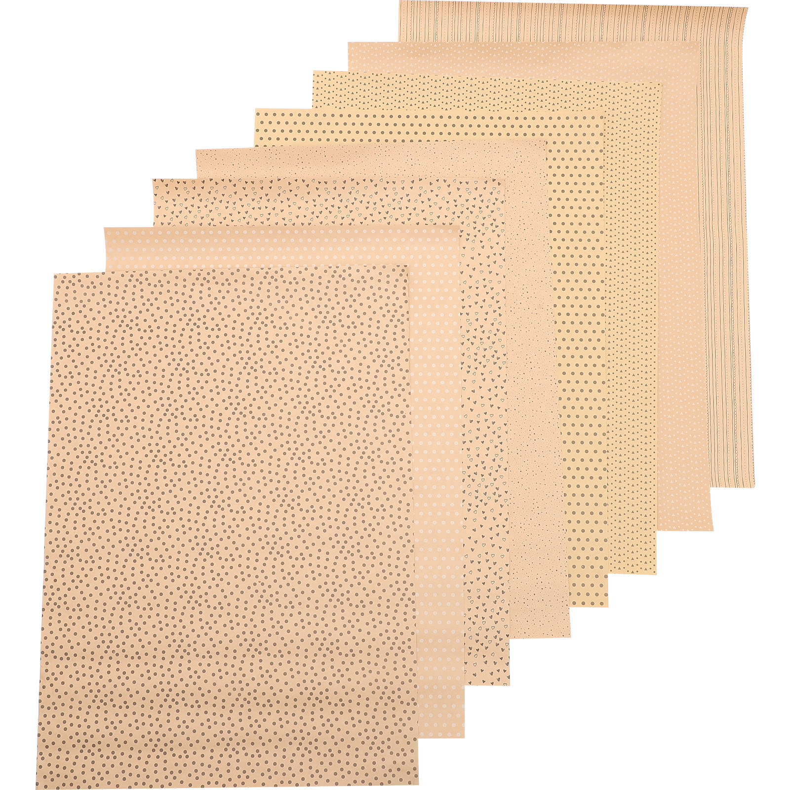 8Pcs Brown Kraft Gift Wrap Pap - Gift Box Wrap Set のレビューと価格