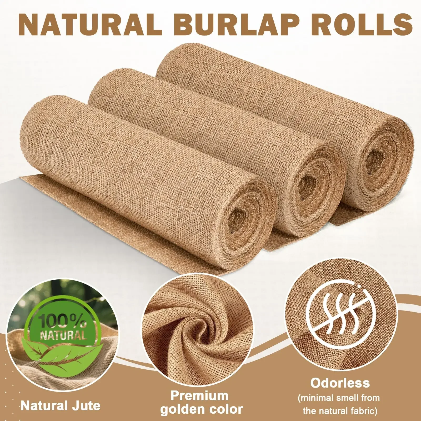 Natural Beige Burlap Roll 30cm - Christmas Table Runner のレビューと価格