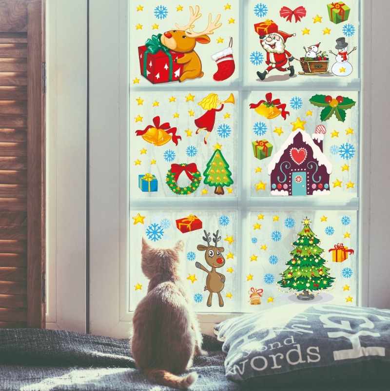 4pcs PVC Christmas Snowflake W - Snowflake Window Decal のレビューと価格