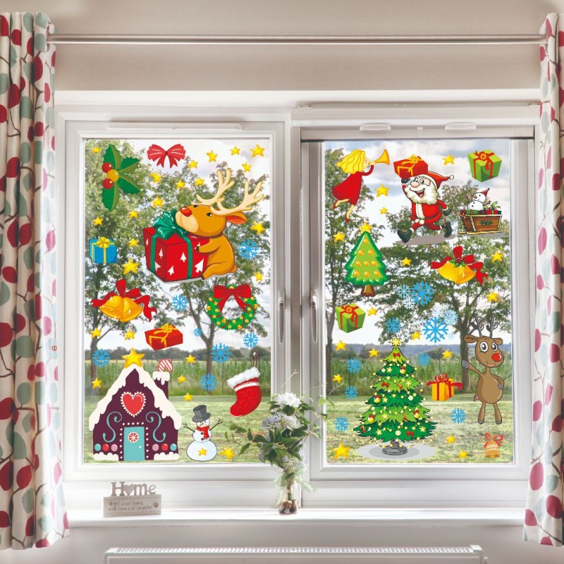 4pcs PVC Christmas Snowflake W - Snowflake Window Decal のレビューと価格