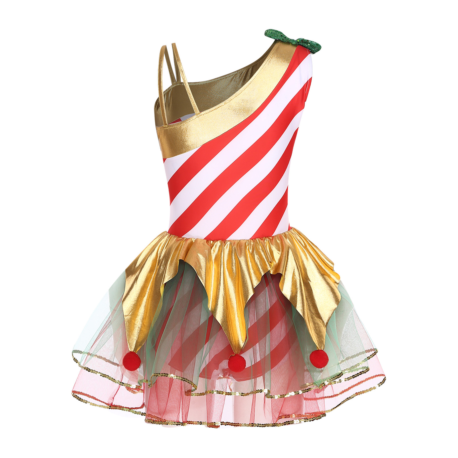 Women Christmas Candy Cane Dre - Elf Costume Christmas のレビューと価格