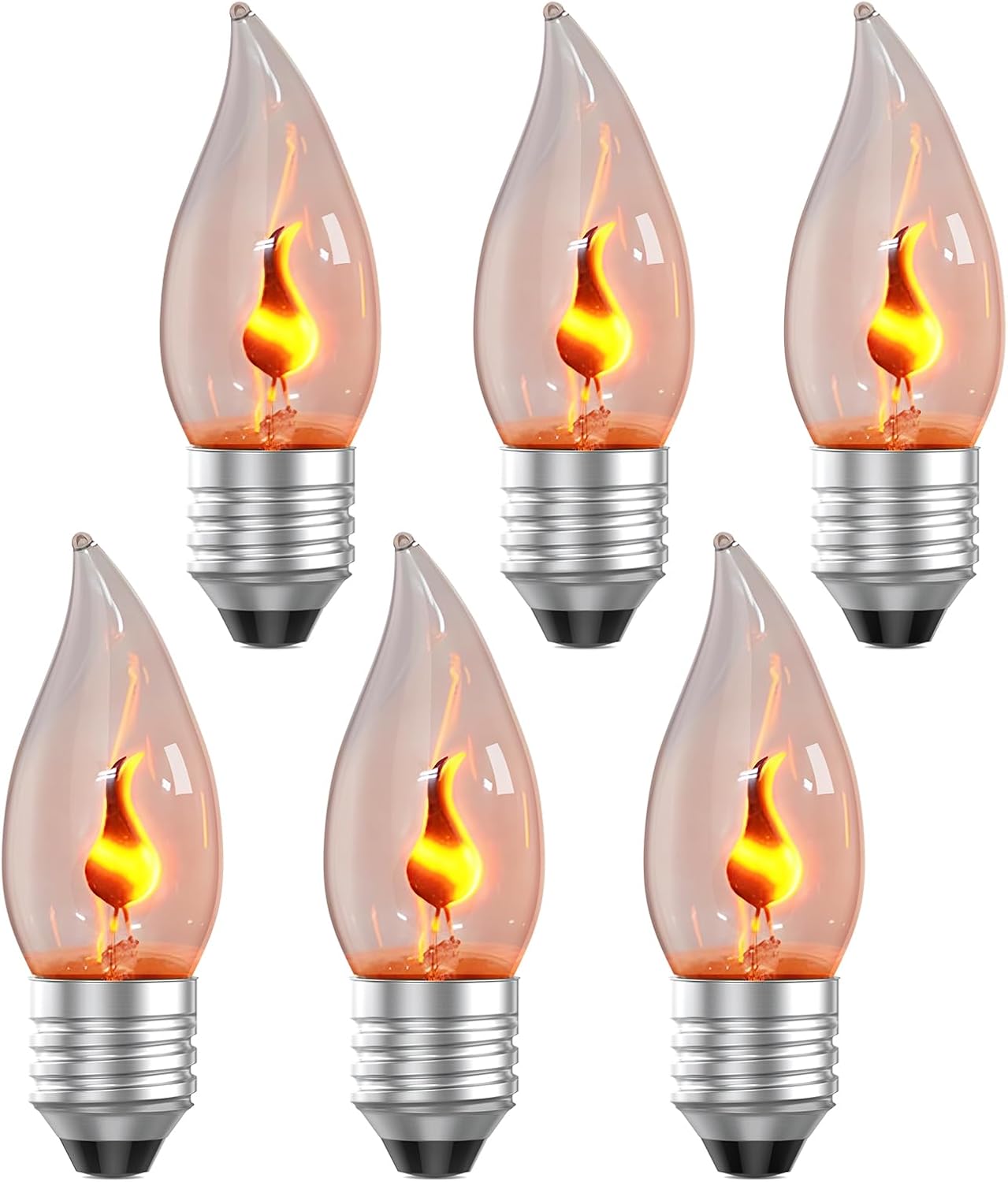 E26 Flame Light Bulbs, Flicker - Christmas Lights Outdoor のレビューと価格