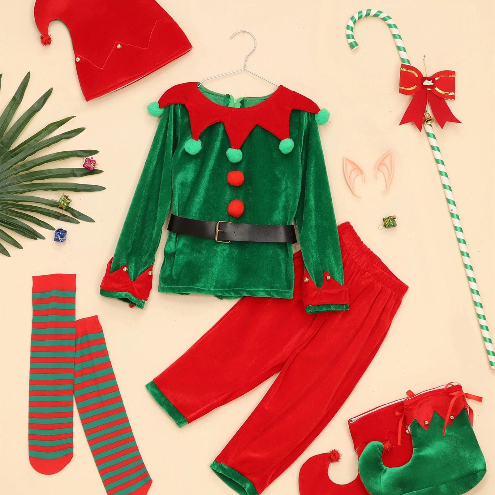 Boys Christmas Santa Claus Cos - Elf Costume Christmas のレビューと価格