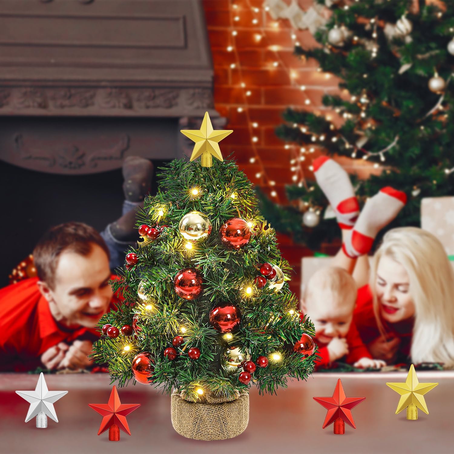 Mini Christmas Tree Topper Sma - Star Tree Topper のレビューと価格