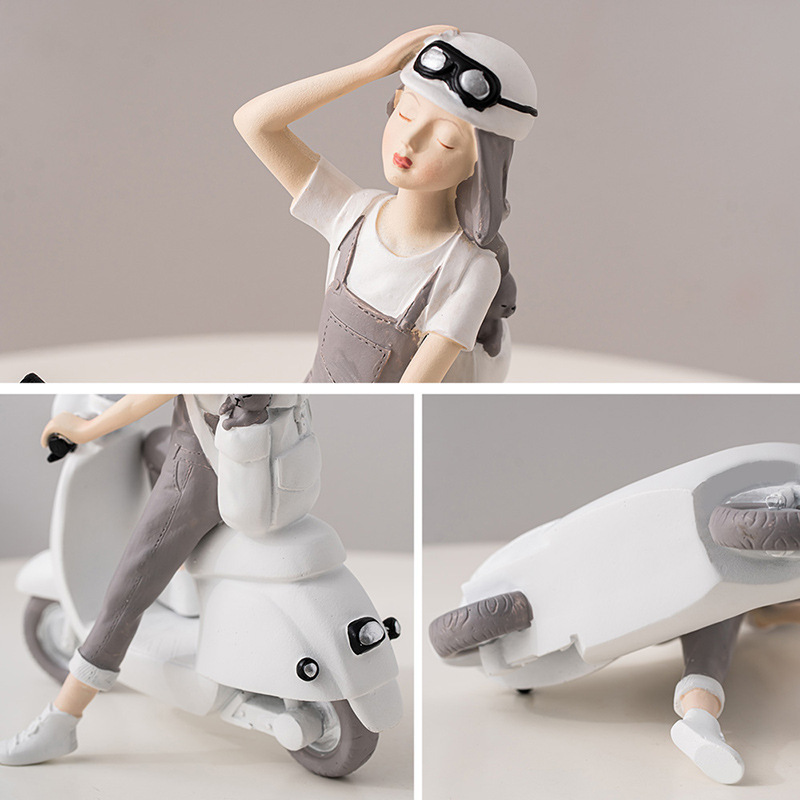 Creative Nordic Cute Girl Resi - Nutcracker Figurine のレビューと価格