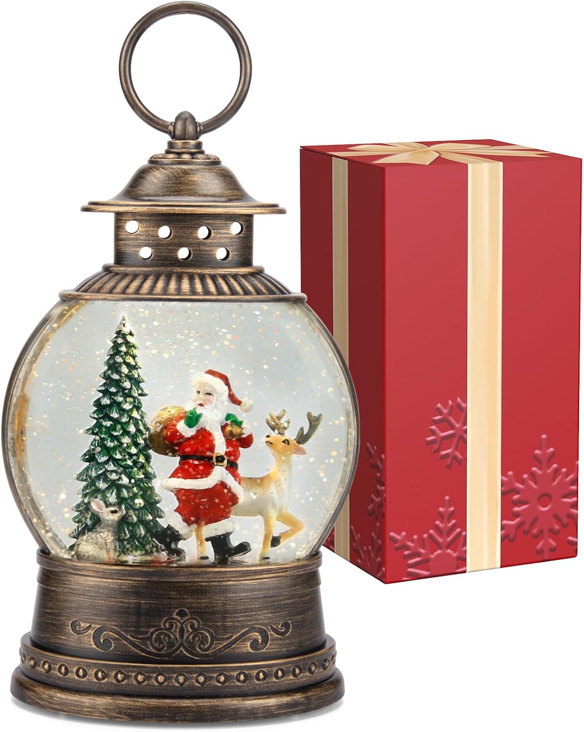 Christmas Snow Globe Lantern w - Snow Globe Musical のレビューと価格