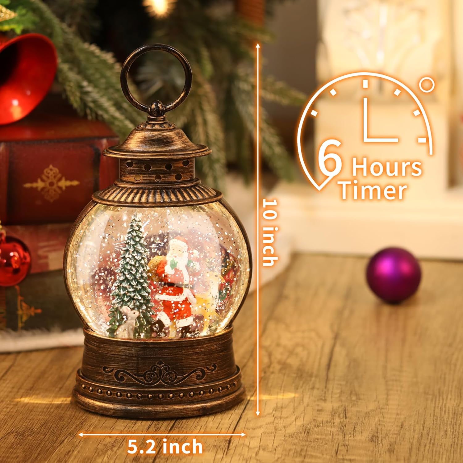 Christmas Snow Globe Lantern w - Snow Globe Musical のレビューと価格