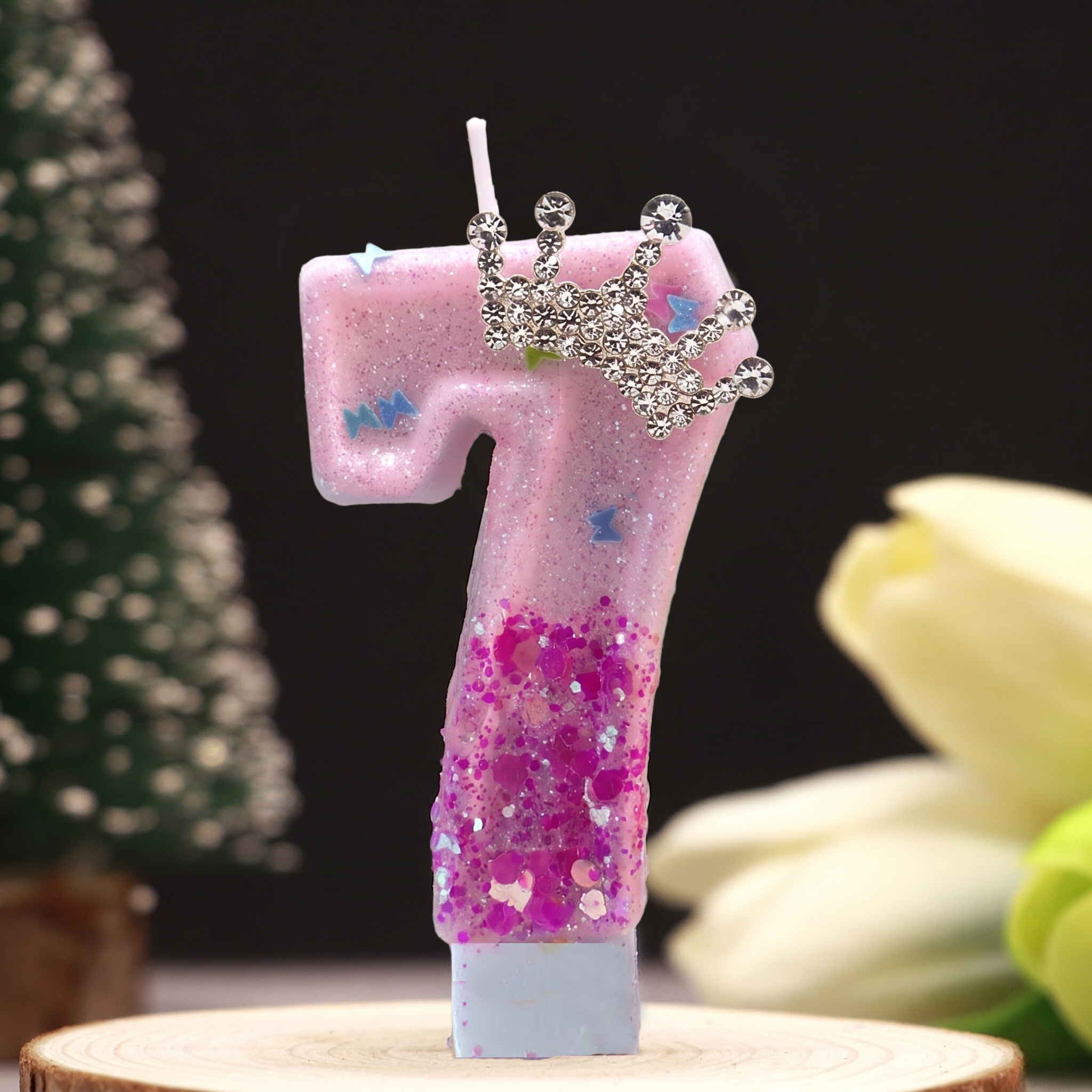 Pink Rose Red Sequins Dual Col - Holiday Candle Set のレビューと価格