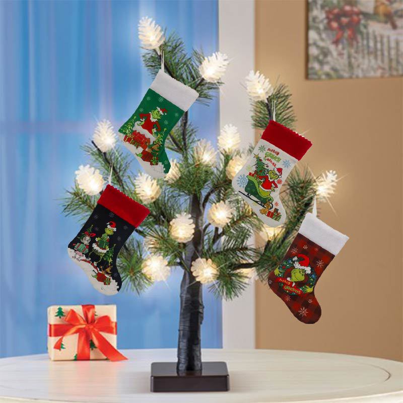 Christmas Stocking Grinch Sock - Christmas Stocking Hanging のレビューと価格