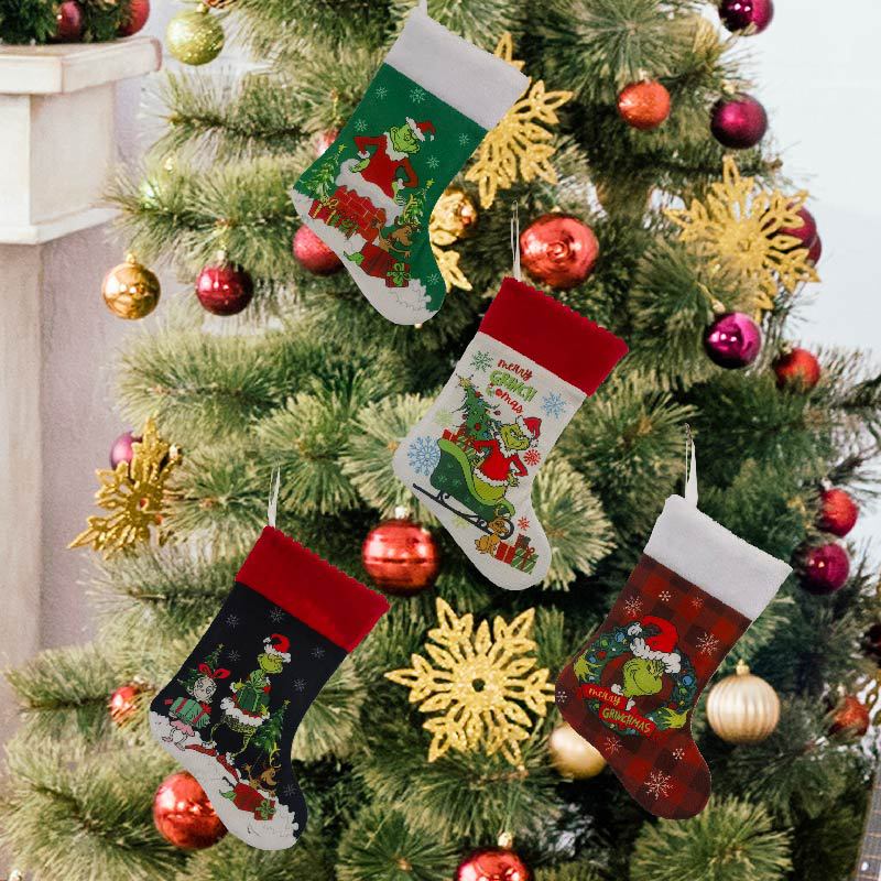 Christmas Stocking Grinch Sock - Christmas Stocking Hanging のレビューと価格