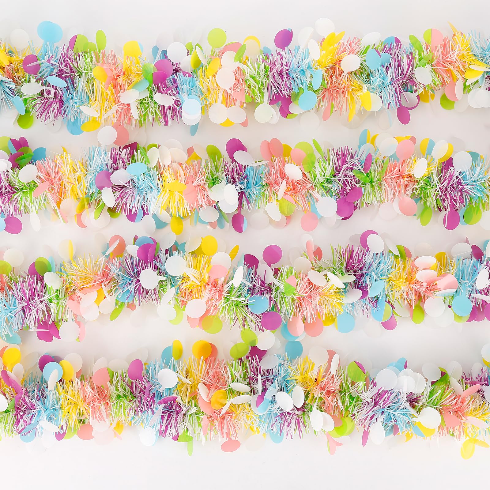 4pc Easter Tinsel Garlands Col - Tinsel Garland Decoration のレビューと価格