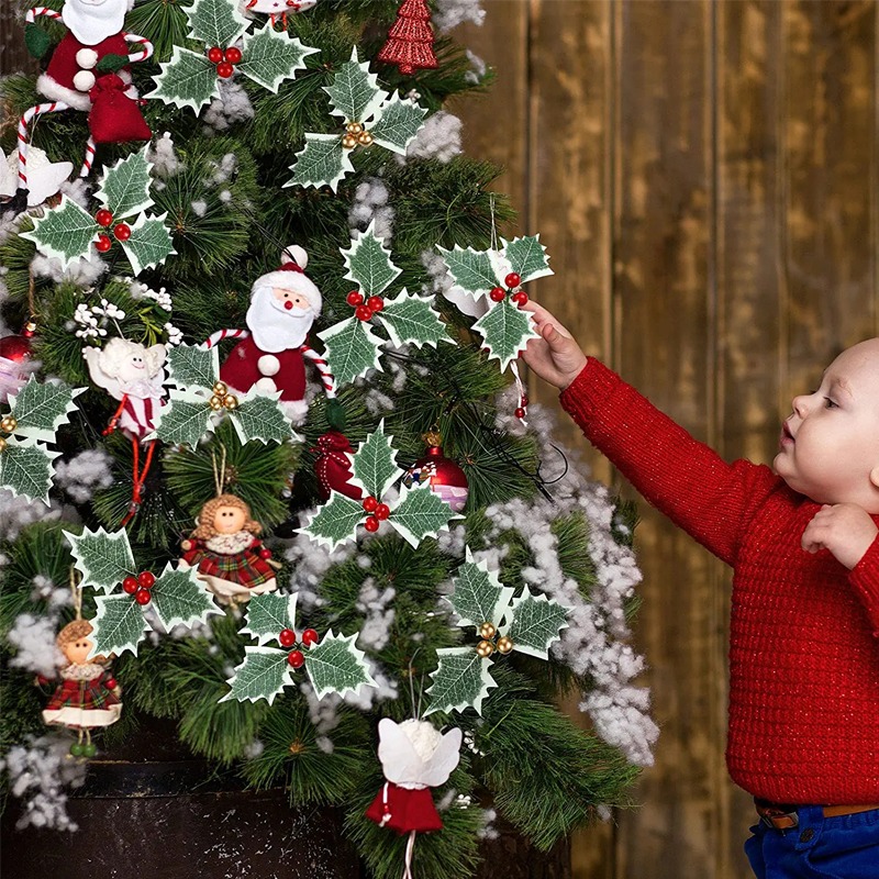 5-50pcs Christmas Holly Berrie - Christmas Wreath Fake のレビューと価格