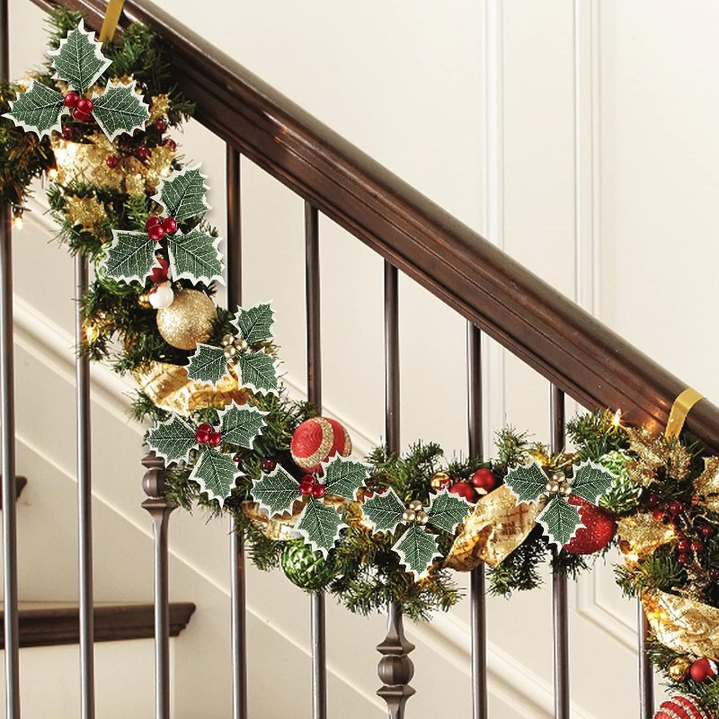 5-50pcs Christmas Holly Berrie - Christmas Wreath Fake のレビューと価格