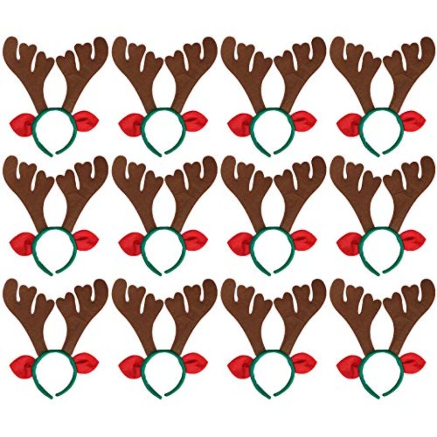 Max Fun 12Pcs Christmas Reinde - Reindeer Antlers Headband のレビューと価格