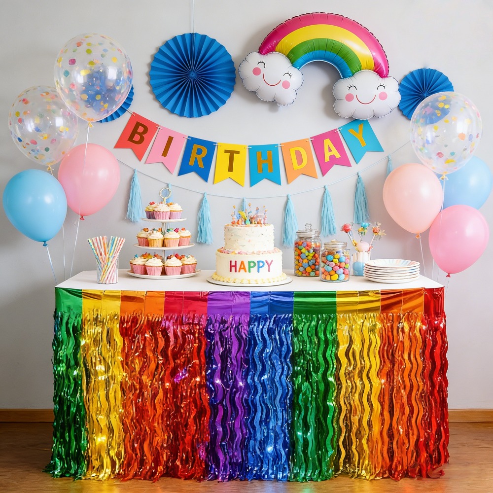 2Pack Rainbow Wavy Metallic Ti - Tinsel Garland Decoration のレビューと価格