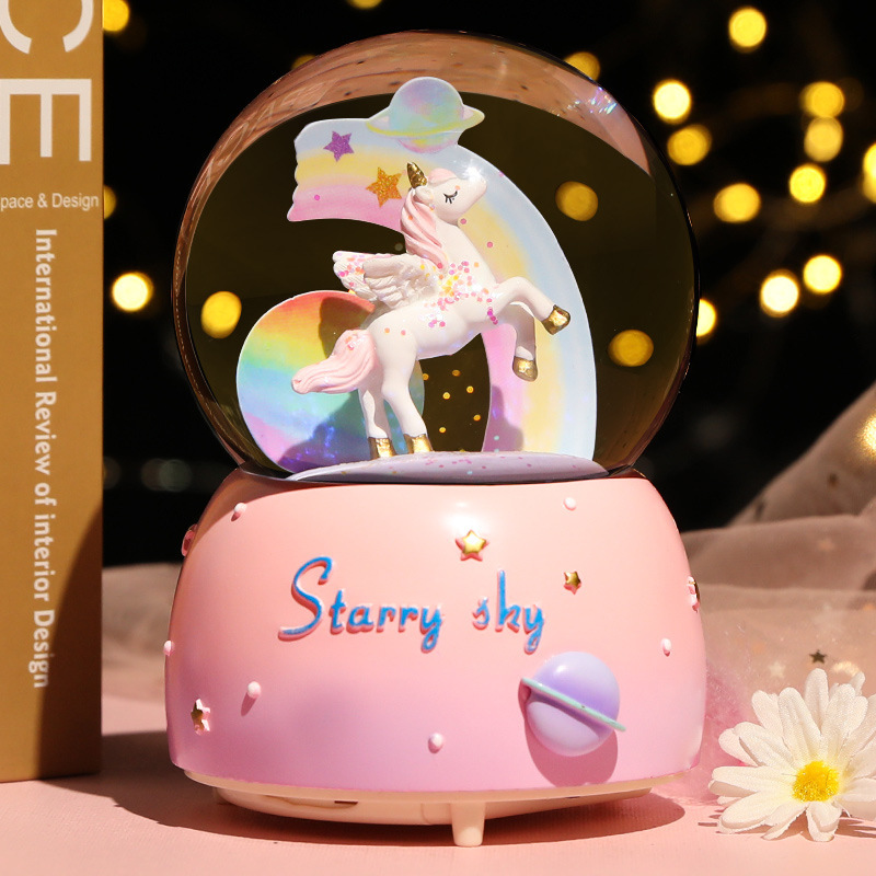 New Crystal Ball Music Box Gir - Snow Globe Musical のレビューと価格