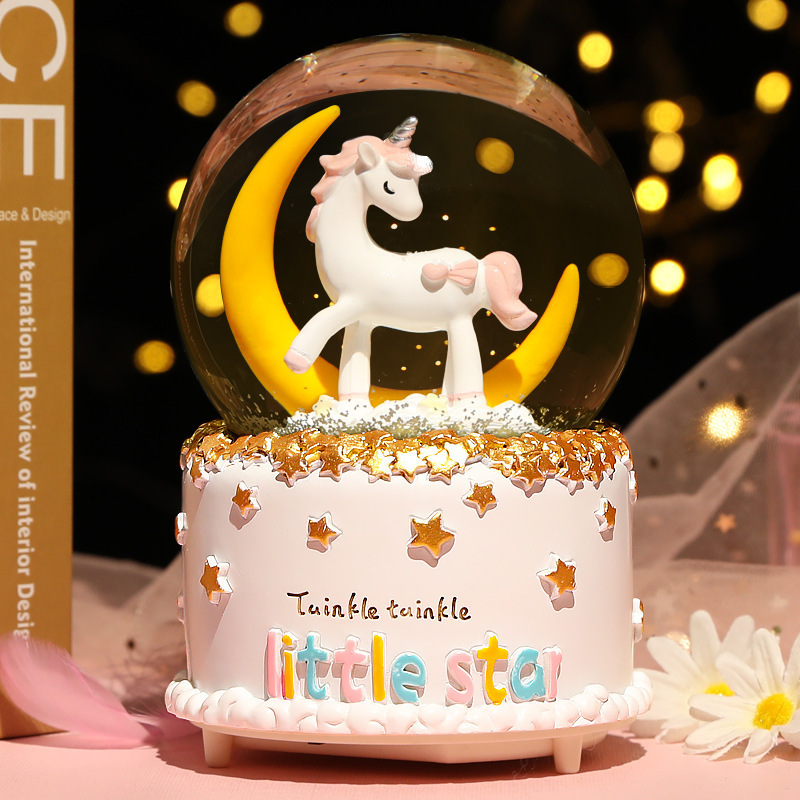 New Crystal Ball Music Box Gir - Snow Globe Musical のレビューと価格
